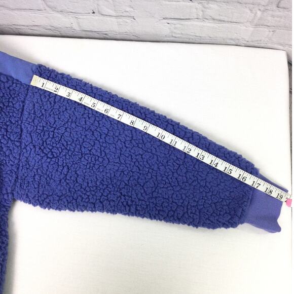 Z By Zella Sheila Sherpa Fleece Hooded Crop Lavender Pullover Athleisure Top XL - Picture 10 of 10